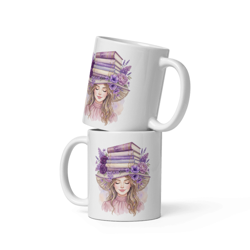 "Her Hat Is Made of Books" Mug-11 oz