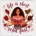 "Life Is Short, Read Fast" Greeting Card